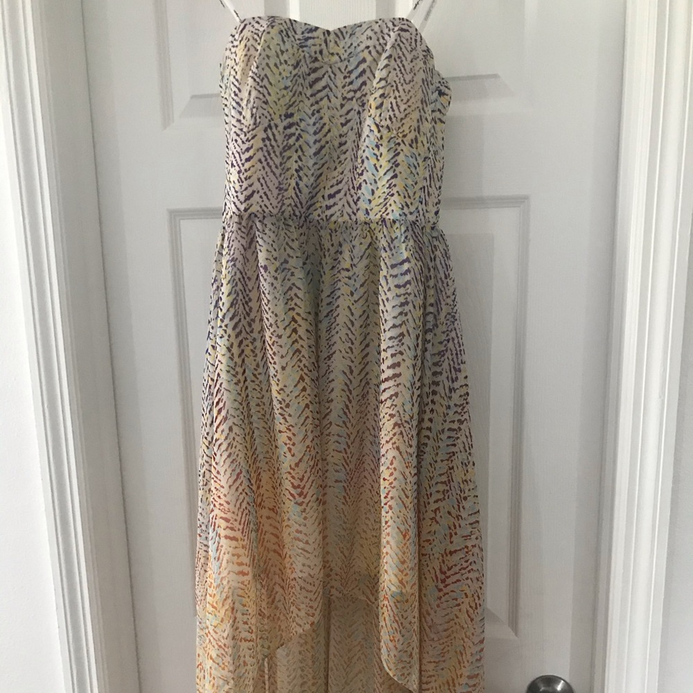 GUESS high/low strapless dress
